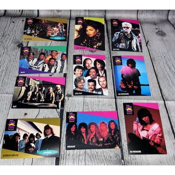 1991 Vintage 10 Card Set Retro ProSet Super Stars MusiCards Music Trading Cards - Picture 4 of 8